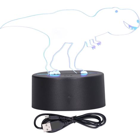 Bunte 3D-Touch-LED-Lampe in Tyrannosaurus-Form