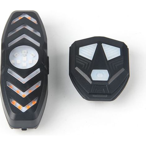 Bike-Scooter Sound blinkendes Rücklicht, kabellose Fernbedienung, 6 Beleuchtungsmodi, wiederaufladbar über USB, wasserdicht, leicht, langlebig, sofortige Installation ohne Werkzeug, passend für alle F (1/4)