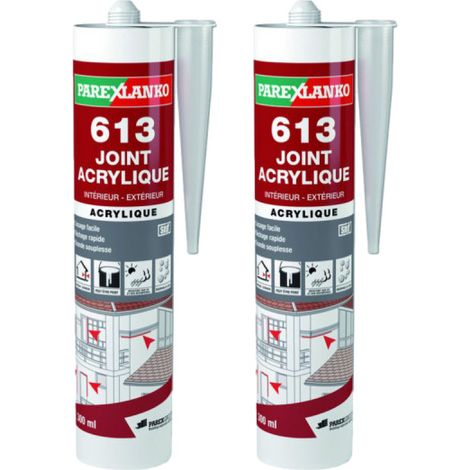Lot von 2 Acryl-Dichtstoffen PAREXLANKO 613 Acryl-Dichtstoff - Weiß - 300ml