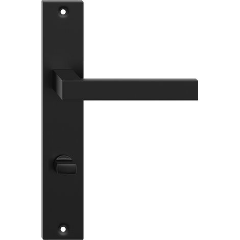 Manija de inodoro Qubik de 72 mm, color negro, VQ7WCZ