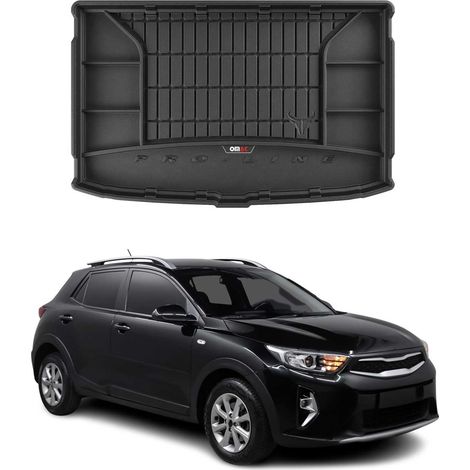 Tapis de Coffre 3D TPE Premium Compatible avec Kia Stonic 2017-2022 Bac de Protection de Coffre Intérieur antidérapant Revêtement de Coffre Bords Hauts pour Voiture Noir (1/5)