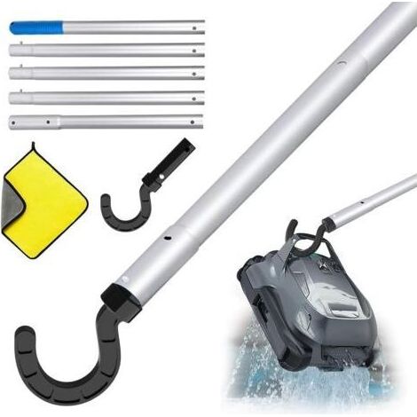 Poolroboterhaken, Poolsaugerhaken, mit 185 cm Teleskopstange, Zubehörhaken für Poolroboter, Haken für alle Poolsaugerroboter (1/5)