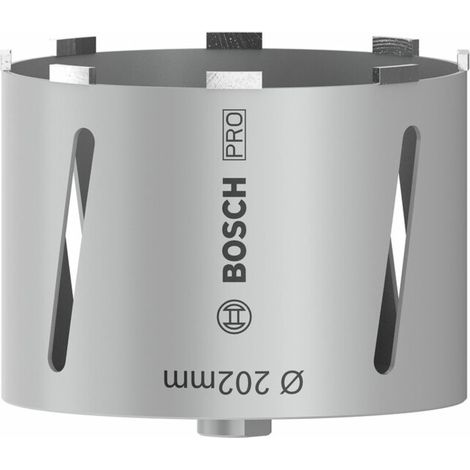 Couronne de forage à sec diamantée G 1/2" 202 mm, 150 mm, 9 segments, 7 mm