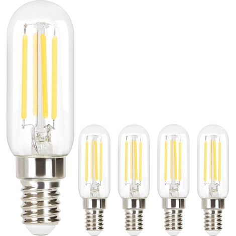 ZMH 4 Pieces LED E14 Bulb Vintage Lamp - T25 Bulb Edison 2700K 4W Incandescent Lamp Warm White Filament Retro Glass Bulb Energy Saving Lamp For Home Hotel Bar Cafe (1/5)
