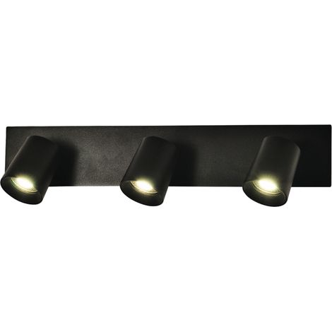 Spot Modo Modern À 3 Lumières En Aluminium Moulé Sous Pression, Couleur Noire, Structure Réglable, Douille Gu10, 35W Max Pour Éclairage Intérieur. (1/3)