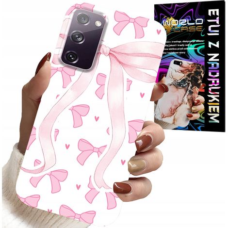 Custodia per Samsung Galaxy S20 FE - custodia con nastri rosa e motivi alla moda (1/5)