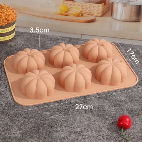 Lot de 2 moules en silicone en forme de citrouille, moules 3D pour bougies d'Halloween, résine époxy, moules pour savons d'automne, moules pour p (1/5)