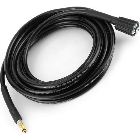 Tube de Lavage d'Extension Nettoyeur Haute Pression en Caoutchouc Noir pour K2 K3 K4 K5, 4 Longueurs Disponibles, Idéal pour Nettoyer et Déboucher les Drains et les Tuyaux (1/5)