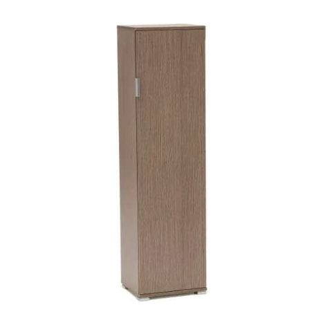 Porta scope un'anta rovere grigio già montato L40 H151 P33 - consegnato già montato (1/2)