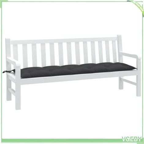 4002563 Coussin de banc de jardin anthracite mélangé 180x50x7 cm tissu (1/5)