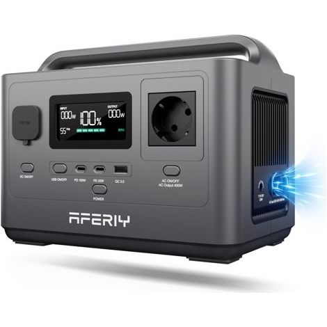 Station d'énergie portable - AFERIY - 256Wh - 400W - LiFePO4 - 5 sorties/UPS