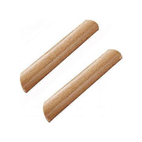 10 Griffe – Schrankgriffe – Lochabstand 160 mm – Buche – fächerförmig – mit Schrauben – Möbelgriff – für Küchenschränke (1/5)