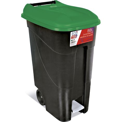 CONTENITORE A PEDALE/RUOTA T VERDE