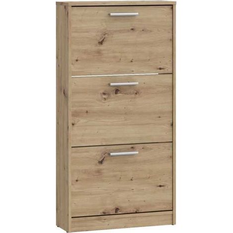 Armadio portascarpe MAC Oak artisan 3 ante battenti 6 paia 58,2x20,4x115,5 cm (1/5)