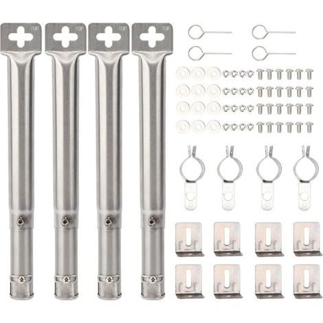 Accessoires pour brûleur tubulaire 31-44 cm pour Campingaz, Landmann, Taino, Tepro, Napoleon, Charbroil, Enders Monroe, Mr Gardener, ensemble de brûleurs tubulaires en acier inoxydable à réglage unive (1/4)