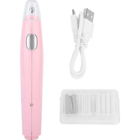 Gomme rechargeable USB rose avec 16 recharges, effaceur électrique portable pour dessin et école (1/5)