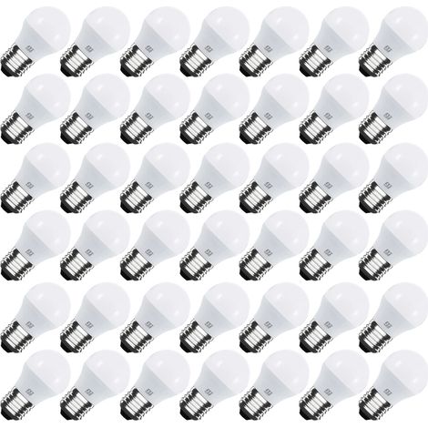 ORION91oficial® - Pack X 24 Bombilla LED G45 E27, Esférica 6w (=40w) 470lm Blanco Neutro 4000k 15000h, Foco Iluminación Aplique Lámpara Bombilla - spaziOrion91