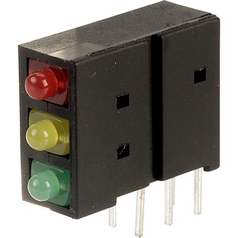 Kingbright L-4060XHA/1I1Y1GD Flächen-LED  Grün, Rot, Gelb