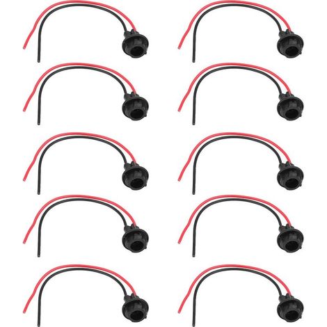 Support de douille d'ampoule de voiture T10, 10 pièces, Extension de connecteur, adaptateur de Base de lumière à cale LED (1/5)