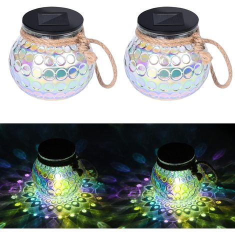 Lanterne Solaire Exterieur Jardin, 2 Pièces LED Lampe lanterne Extérieure, Lampe Solaire Exterieur Jardin Décoration, Lampe Solaire, Etanche Lampe de Jardin pour Jardin terrasse Pelouse Couloir (1/5)