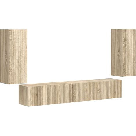Maison Exclusive - Conjunto de mueble de TV 4 pcs Roble Sonoma