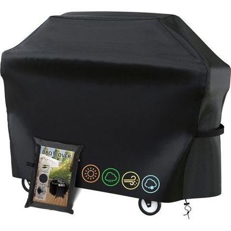 Housse Plancha Exterieur, Housse Barbecue Exterieur,Bache Barbecue Exterieur,210D Oxford Protection BBQ Convient aux Weber,Brinkmann,Char Broil etc,Résistant aux UV,à l'eau et aux Larmes(145x61x117) (1/5)