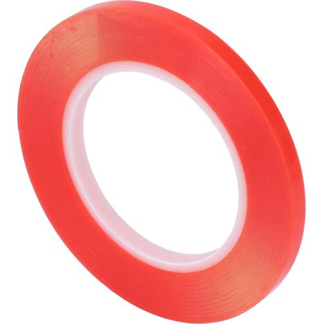 Doppelseitiges PET-Klebeband, ringförmig, wasserfest, Dichtung zur Befestigung von Haushaltsgegenständen, rot, 20 mm / 0,79 Zoll (1/5)