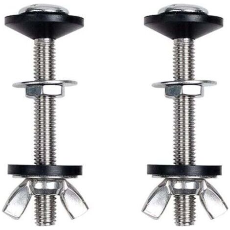2 pcs Toilette Split réservoir d'eau vis de Fixation Accessoires Assis réservoir d'eau Fixation Connexion vis Toilette réservoir d'eau Accessoires d'installation,74mm (1/4)