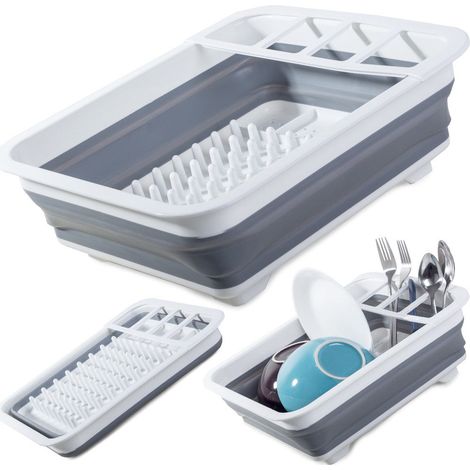 Égouttoir pliant en silicone pour le séchage des casseroles