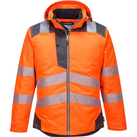 Parka Hv Pw3 Farbe: Orange/Grau Größe XL - Portwest