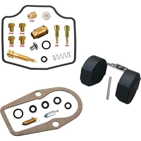 Vergaser Reparatursatz für XT600Z Tenere 3AJ 1988-1990 600cc  Kit + Float  Passend für XT600Z Tenere 3AJ Einzylinder Hauptdüse 168 Leerlauf 138 Nitril-Dichtungen kraftstoffbeständ