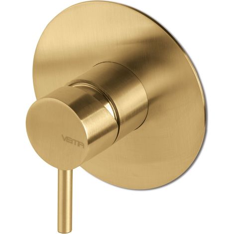 Vema Tiber Built In 1 Outlet Concealed Shower Valves - Brushed Brass (1/2)