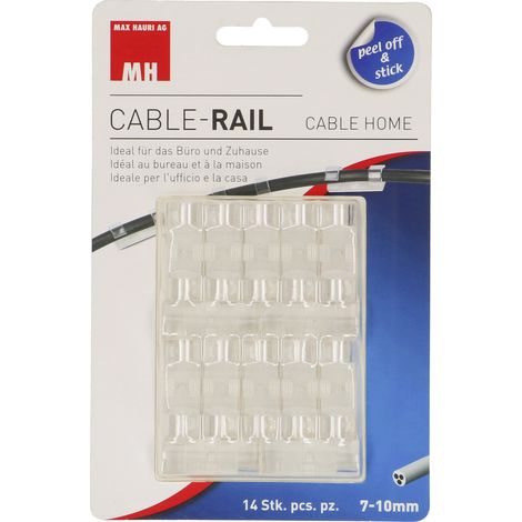 Max Hauri Kabelclip selbstklebend 164657 Bündel-Ø-Bereich 10 mm (max) Transparent 14 St. (1/5)