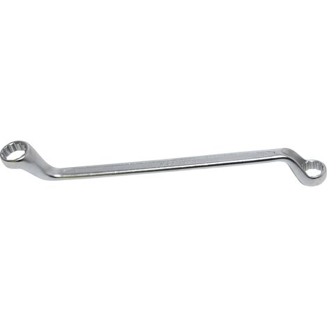 Clé à œil contre-coudée bgs chromé 13 17 mm acier
