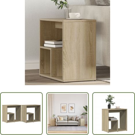 Holzwerkstoff - Beistelltische 2 Stk. Sonoma-Eiche 50x30x50 cm Holzwerkstoff (1/5)