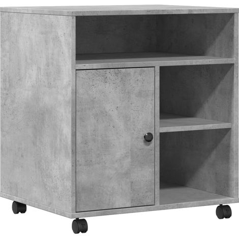Maison Exclusive - Soporte para impresora con ruedas gris hormigó