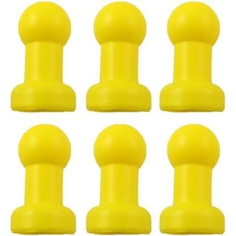 Lot de 6 embouts de poteau en acier pour trampoline, diamètre 25 mm, capuchons de protection en plastique pour balles, filet supérieur en forme de G, boîtier de protection pour cadre de lit en fer (1/4)