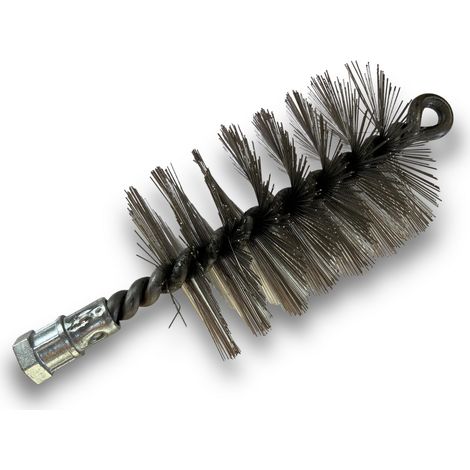 Brosse à tube PRO INOX Ø 65 mm Raccord M12175 femelle Ame en acier torsadé Nettoyage brossage tube et canalisation Kibros 41SCI65