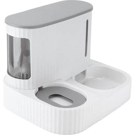 Distributeur Automatique de Nourriture, 2 en 1 mangeoire pour Chien résistant à l'usure, Gamelles pour Chats, matériau sr, Distributeur de Croquettes et Eau pour Chat et Chien (1/5)