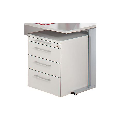 PETRA - Buck rodante  bandeja para material  3 cajones  gris