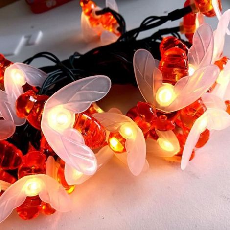 Lampe solaire extérieure, guirlande décorative extérieure - 7 mètres 50 lampes style solaire 8 modes (1/4)