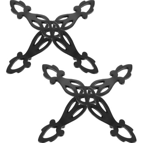 Lot de 4 poignées porte placard en alliage zinc noir (1/5)