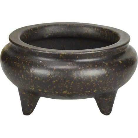 Vaso per bonsai rotondo in gres 7x7x4 cm - B113e (1/2)