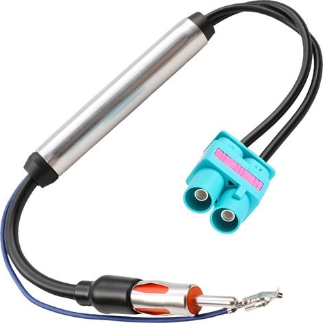 Adaptateur D'antenne De Voiture Dual Fakra Adaptateur Double Fakra vers Prise DIN Connecteur pour Récepteur Unité de Tête Stéréo (1/5)