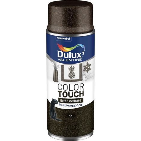 Peinture Aérosol Color Touch - Effet Pailleté Or 400 ml - Dulux Valentine