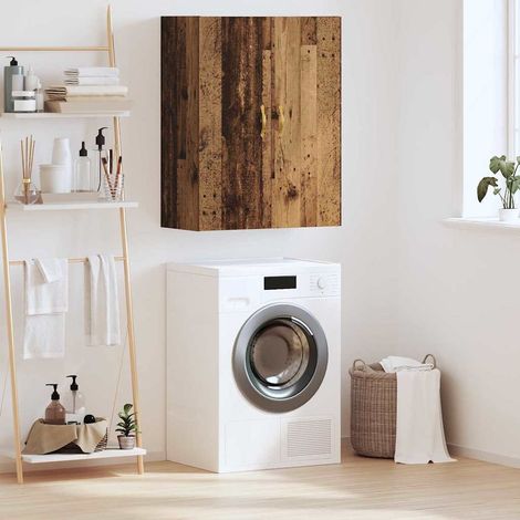 Wall Mounted Cabinet Old wood 69.5 x 34 x 90 cm Engineered wood vidaXL (1/5)