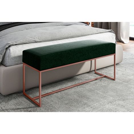 AX LIVING Sitzbank gepolstert Acciarolli 1 90cm – Flaschengrün