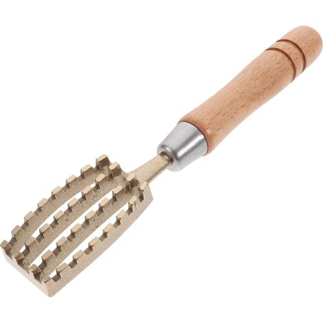 ESCAMAS DE PESCADO ERGONÓMICAS - Mango de madera antideslizante, hoja de latón duradera para uso doméstico y profesional. (1/5)