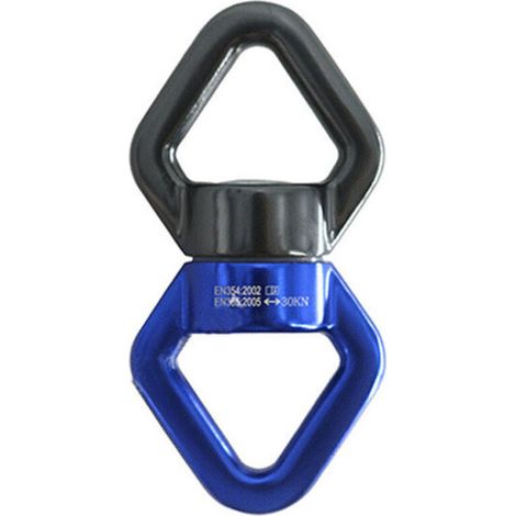 Pivot rotatif, connecteur 30 kN, rotateur pivotant, dispositif pivotant à 360°, descendeur, escalade pour le sauvetage en yoga - Noir et rouge (1/4)