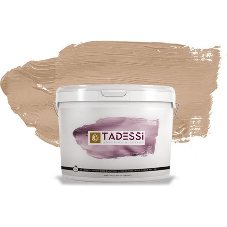 TADESSI Color Vista Wandfarbe Braun - Cognac Mocha - Matte Dispersionsfarbe - Innenfarbe für Wand und Decke
